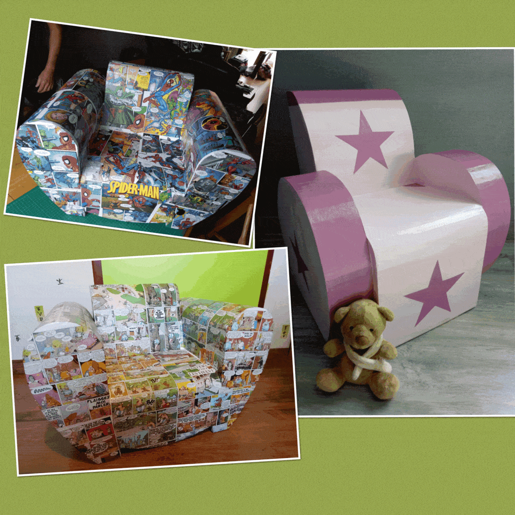 3-fauteuilsen carton