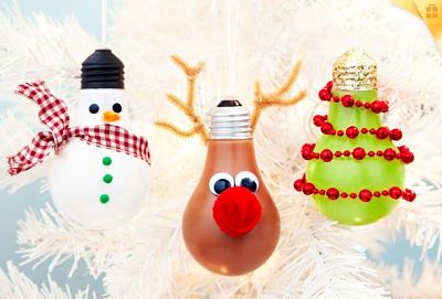 Tuto : Recyclez des ampoules en décorations de Noël amusantes pour