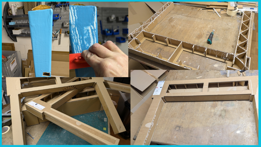 Les différentes étapes d'une console en carton